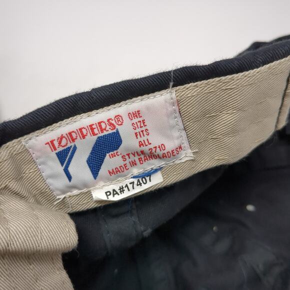 Budget Slideback Baseball Cap Black One Size Adjustable Embroidered Toppers - Picture 9 of 9